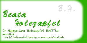 beata holczapfel business card